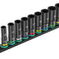 Wera 9660 Magnetic Rail B Impaktor Deep 1 Socket Set 3/8" Metric 05005590001
