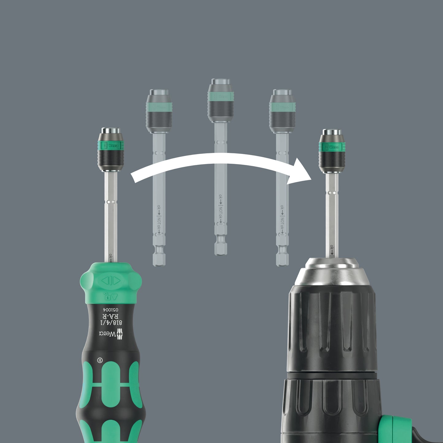 Wera Kraftform Kompakt 20 RA-R Ratcheting Screwdriver Set 6 Pieces 05051513001