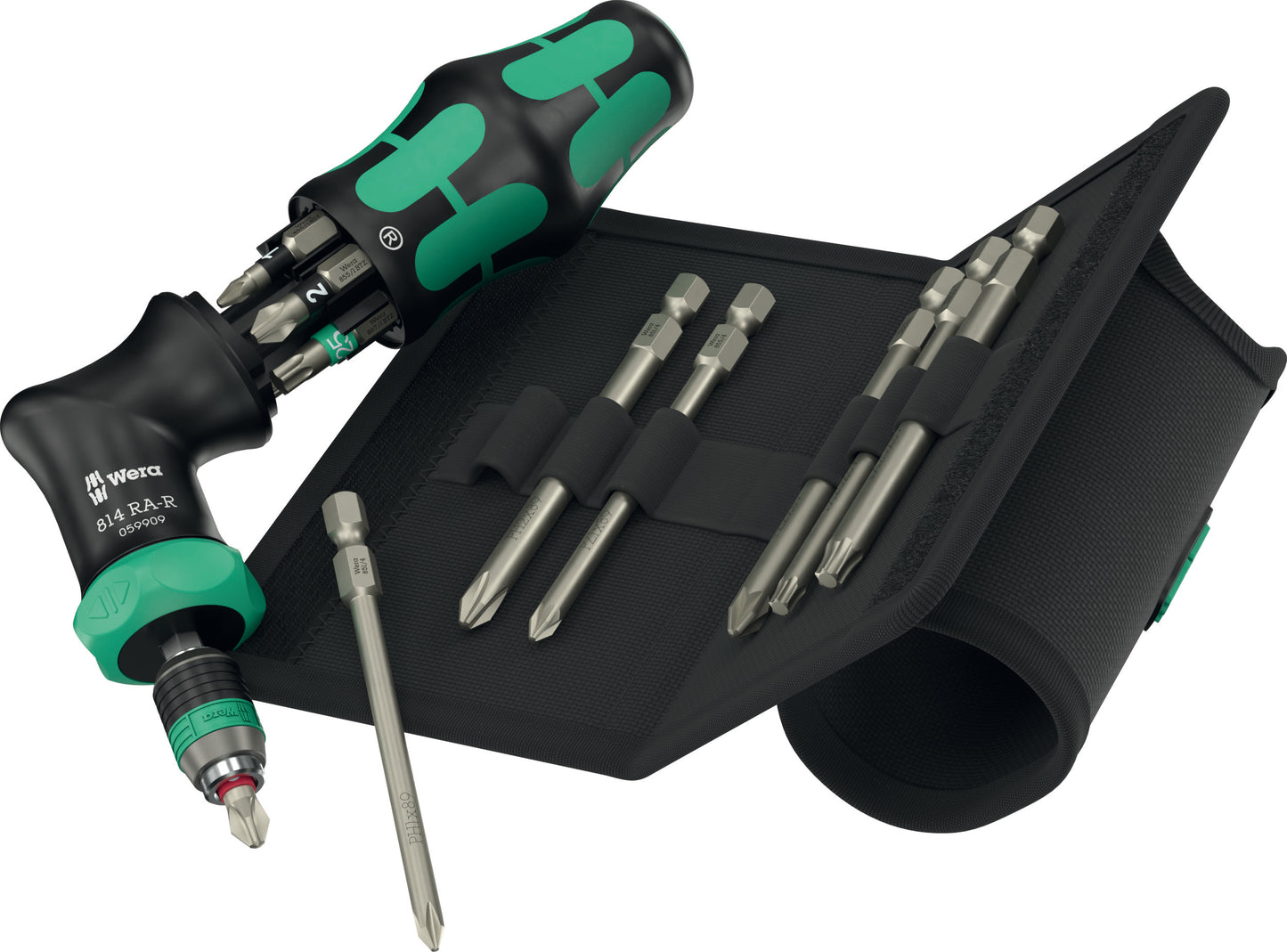 Wera Kraftform Kompakt Pistol RA-R 2 Ratcheting Screwdriver Set 05051536001