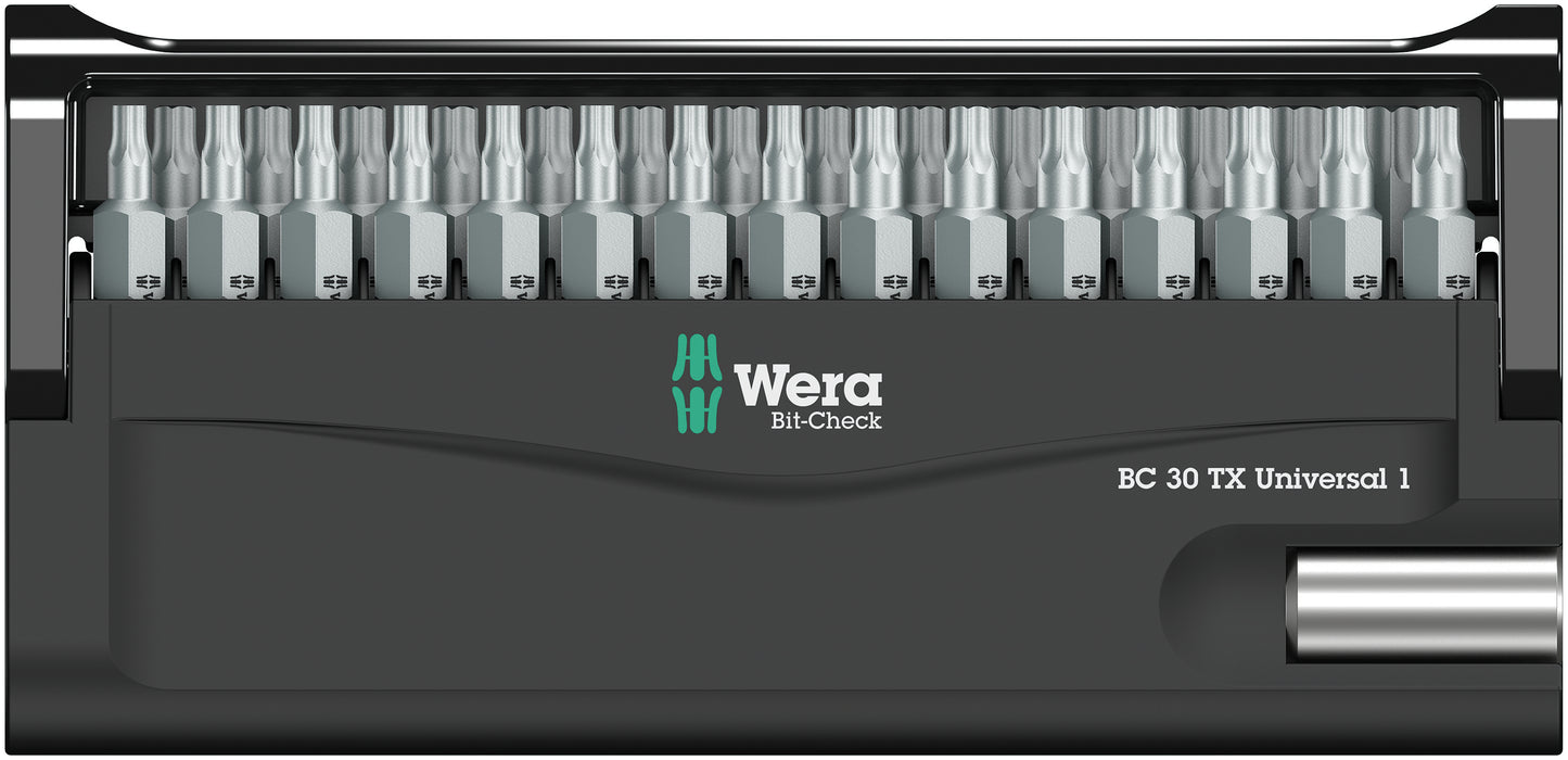 Wera Bit Check 30 TX Universal 1 SB Screwdriver Bit Set 05057900001