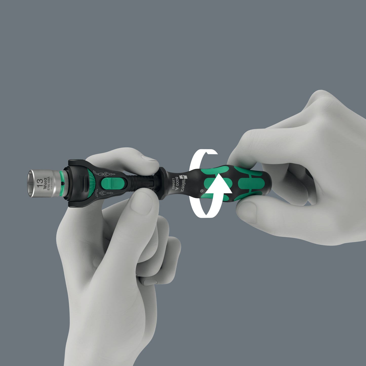 Wera 8000 A Black Edition Zyklop Speed Ratchet Wrench 1/4" Drive 05135880001