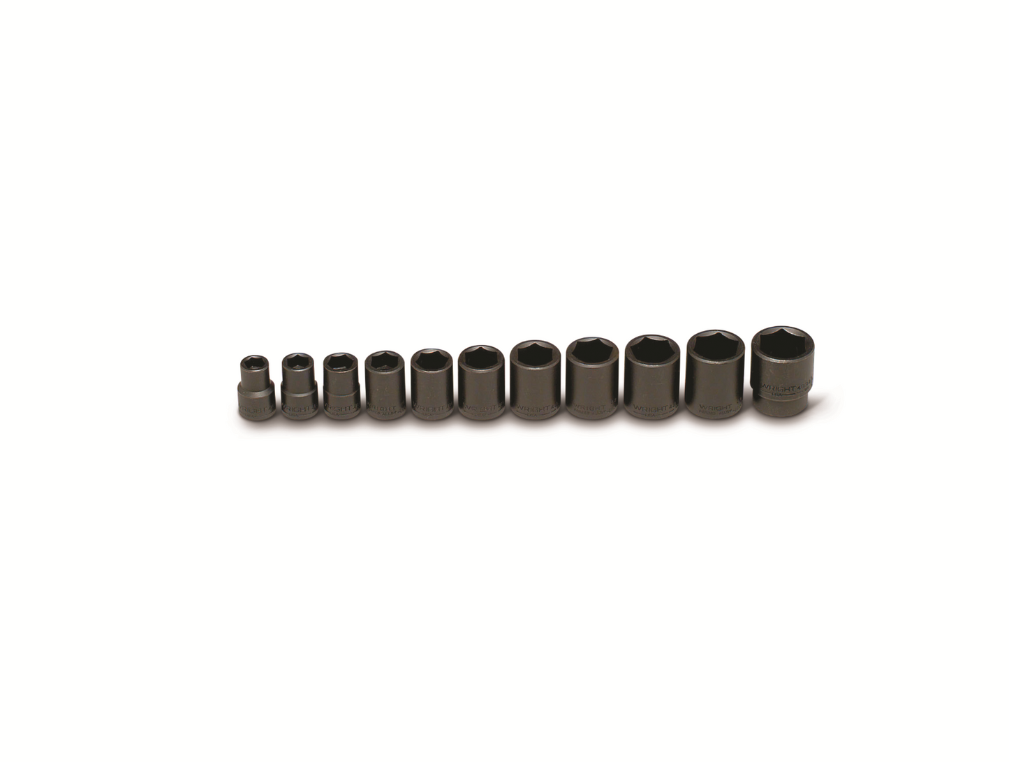 Wright Tool 6 Point Impact Socket Set 11 Piece 1/2" Drive SAE 411