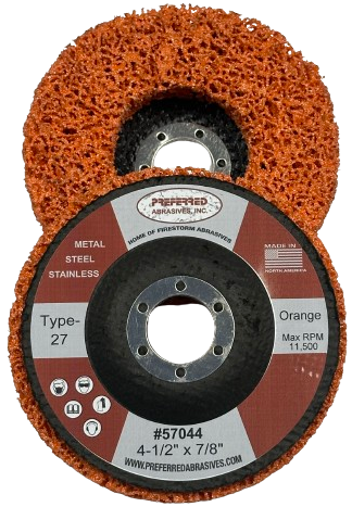 Preferred Abrasives Flex-N-Strip Type 27 4.5 x 7/8 Orange Ceramic Grit 57044