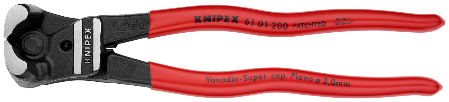Knipex High Leverage Bolt End Cutting Nippers 8" 61 01 200