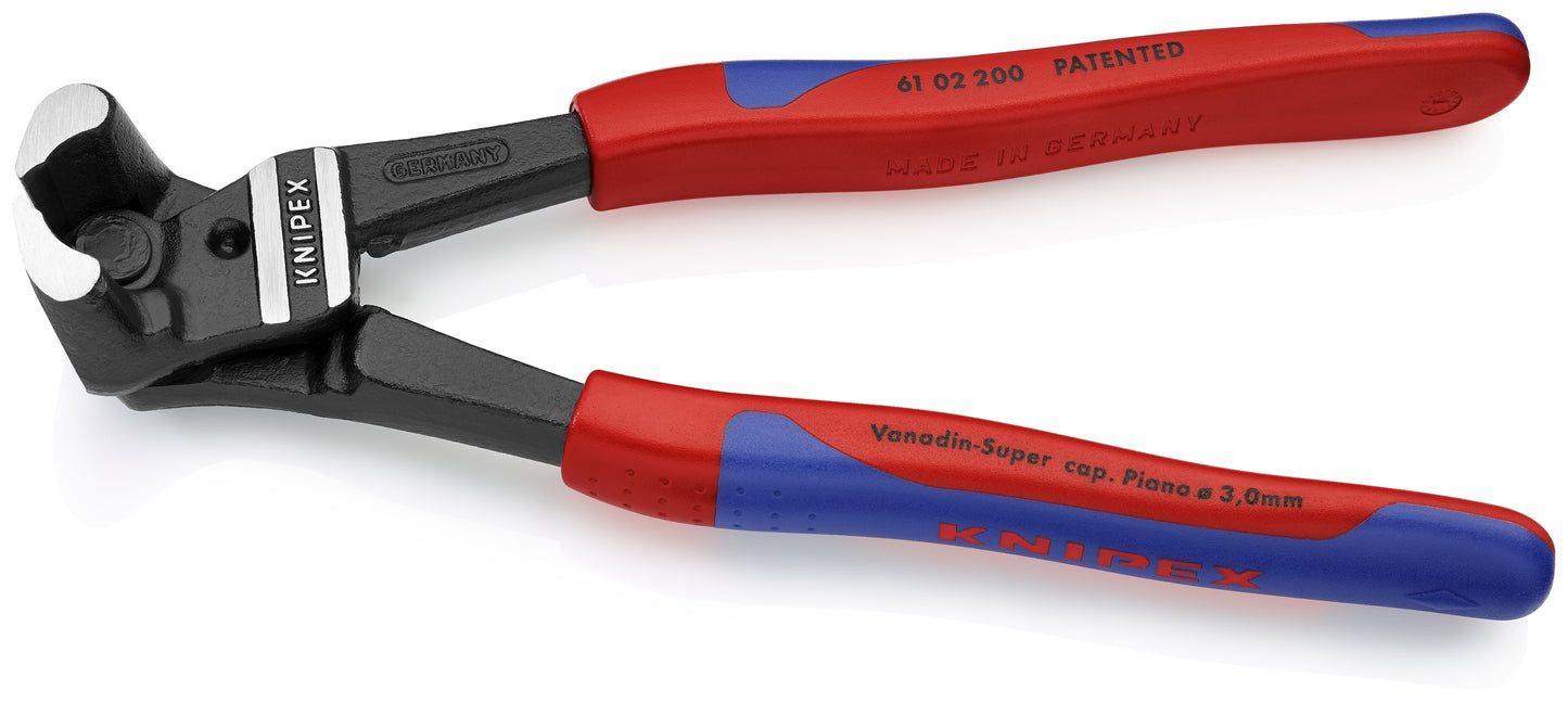 Knipex High Leverage Bolt End Cutting Nippers 8" 61 02 200