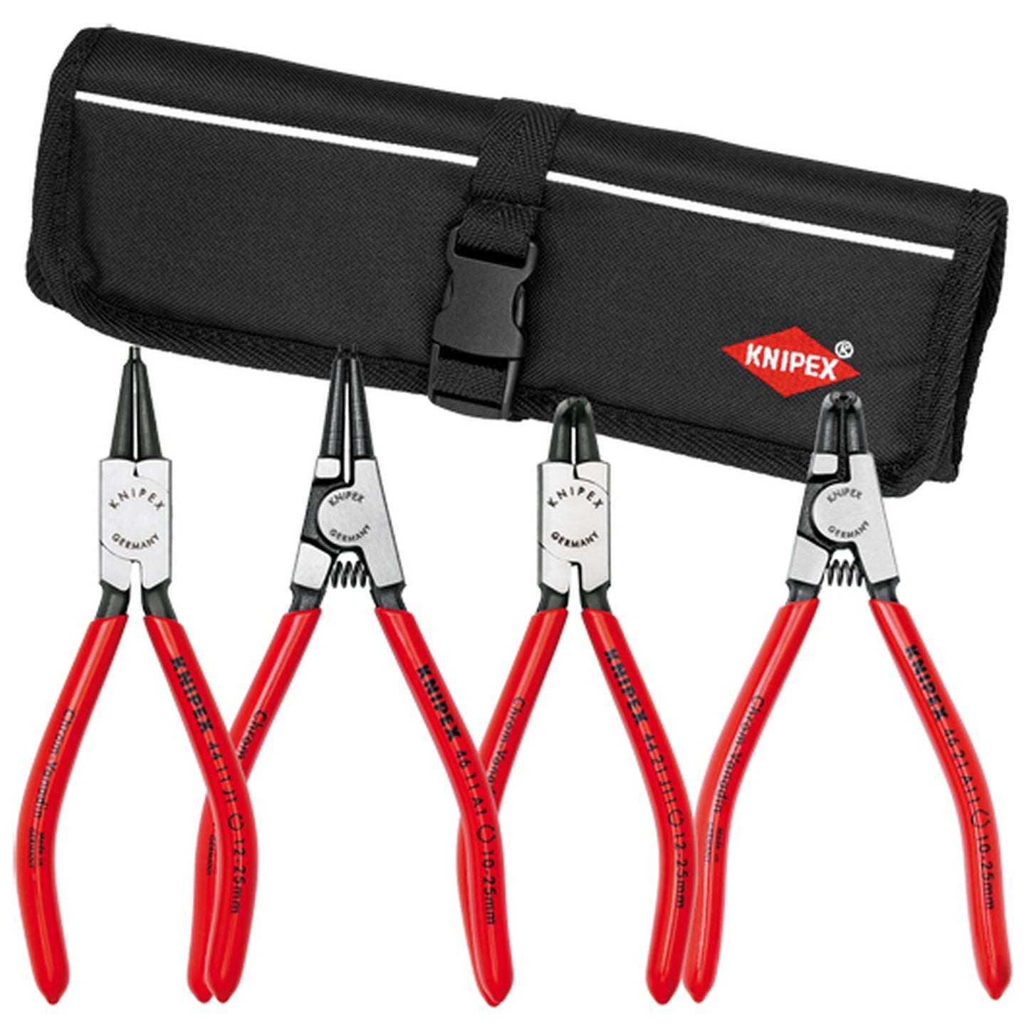 Knipex Snap Ring Pliers Set In Pouch 4 Pieces 9K 00 19 52 US