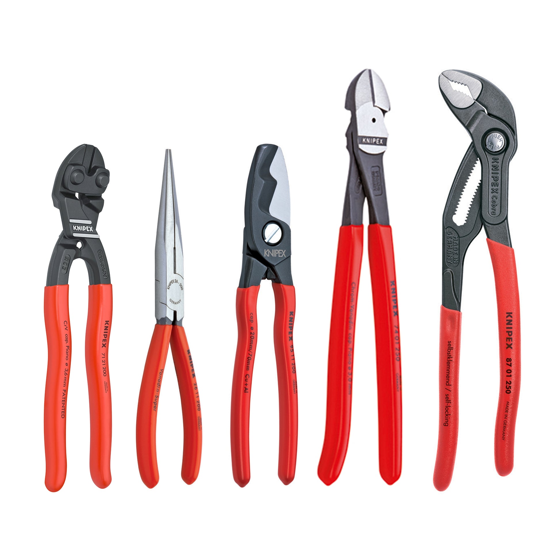 Plier Set, Includes 6 Nose/Side Cutter, 6 Wire Cutter and 6 Adjusting Pliers