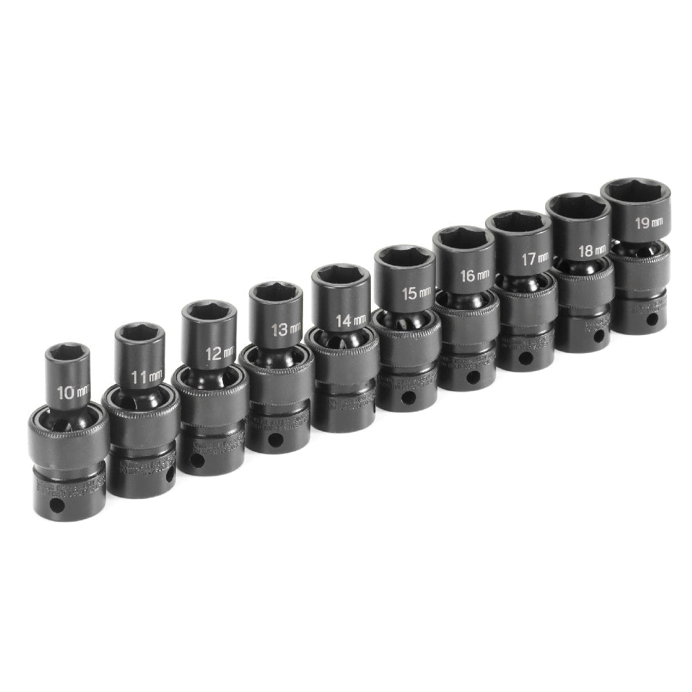 Grey Pneumatic 1210UM 3/8" Drive 10-Piece Universal Metric Impact Socket Set (10mm - 19mm) - Mr. Tools