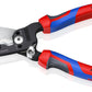 KNIPEX 13 72 8 Forged Wire Stripper with open jaws highlighting solid and stranded wire stripping notches.