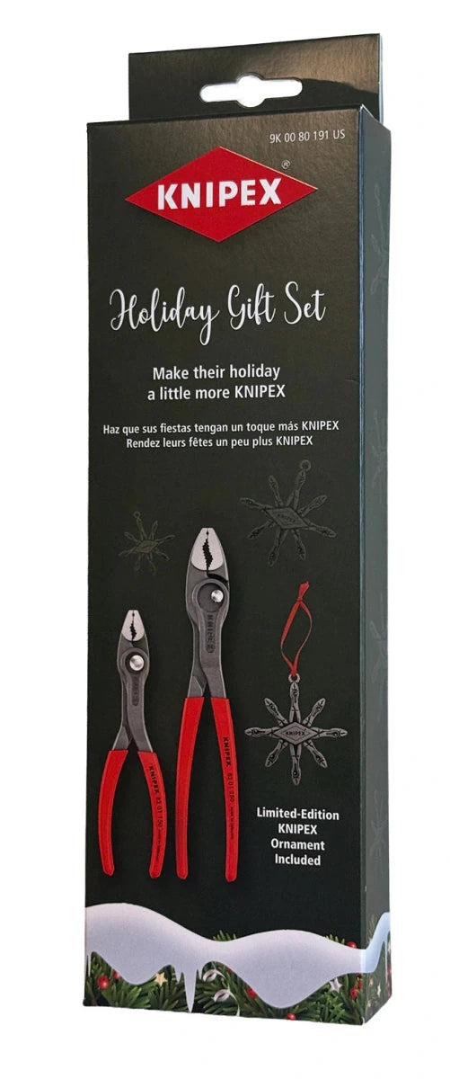 KNIPEX 2026 Holiday Gift Set – 6" & 10" TwinGrip Pliers with Limited-Edition Ornament - Mr. Tools