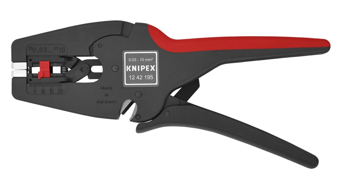 Knipex Automatic Wire Strippers 8 - 32 AWG 7 3/4" 12 42 195 - Mr. Tools