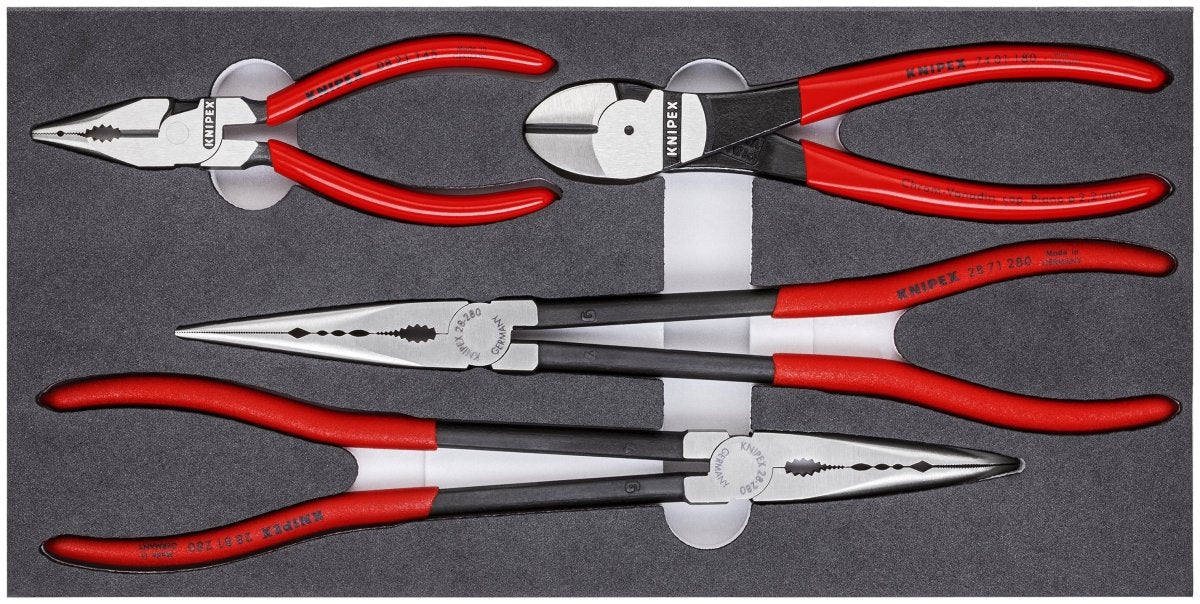 Knipex Automotive Pliers Set In Foam Tray 4 Pieces 00 20 01 V16 - Mr. Tools