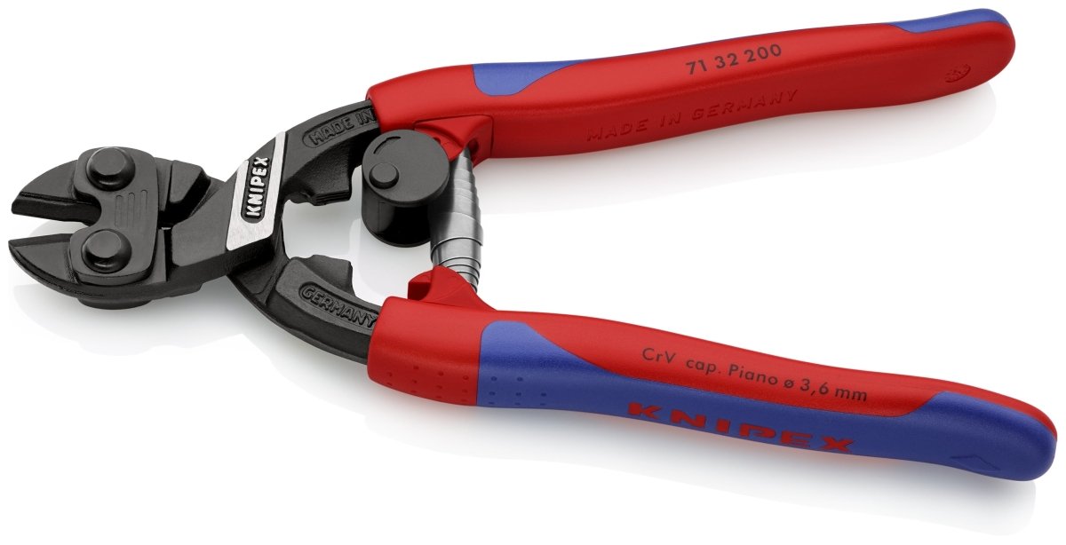 Knipex CoBalt® High Leverage Compact Bolt Cutters 8" 71 32 200 - Mr. Tools