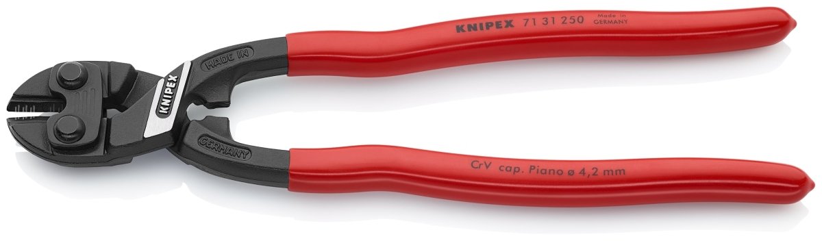 Knipex CoBalt® XL High Leverage Compact Bolt Cutters 10" 71 31 250 - Mr. Tools