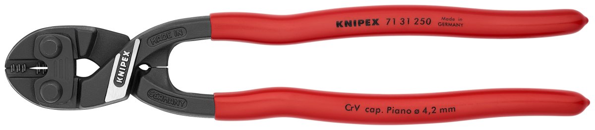 Knipex CoBalt® XL High Leverage Compact Bolt Cutters 10" 71 31 250 - Mr. Tools