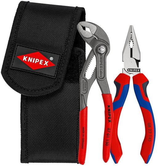 Knipex Cobra® and Needle Nose Mini Pliers Set With Pouch 2 Pieces 00 20 72 V06 - Mr. Tools