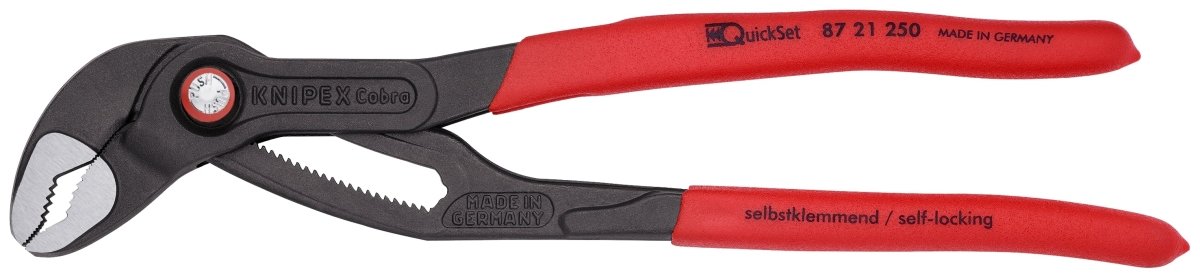 Knipex Cobra® Quickset Water Pump Pliers 10" 87 21 250 - Mr. Tools