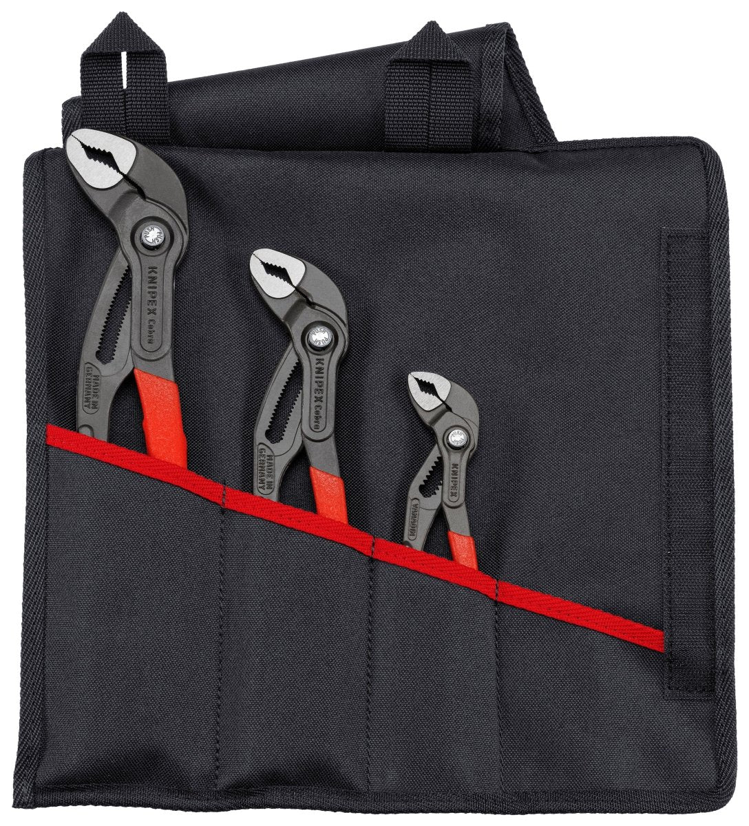Knipex Cobra® Water Pump Pliers Set In Tool Roll 3 Pieces 00 19 55 S9 - Mr. Tools