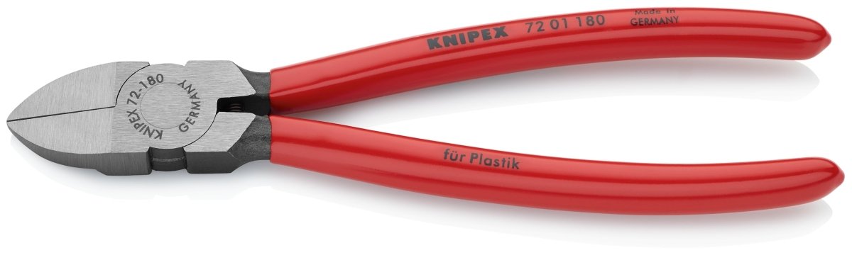 Knipex Diagonal Cutters For Plastics 7 1/4" 72 01 180 - Mr. Tools
