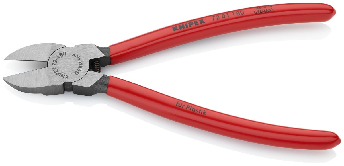 Knipex Diagonal Cutters For Plastics 7 1/4" 72 01 180 - Mr. Tools