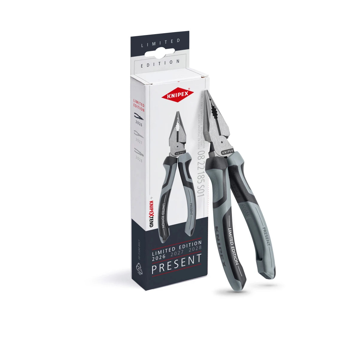 KNIPEX Eras 3 "Present" Edition 7-1/4" Needle-Nose Combination Pliers (08 22 185 S01) - Mr. Tools