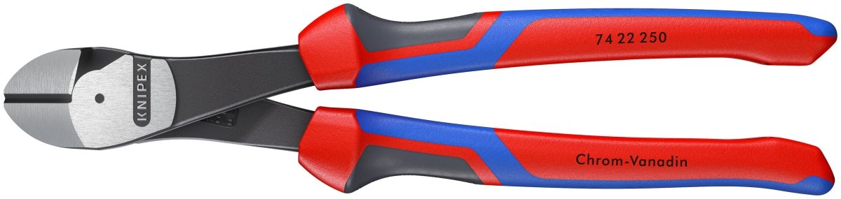 Knipex High Leverage Angled Diagonal Cutters 10" 74 22 250 - Mr. Tools