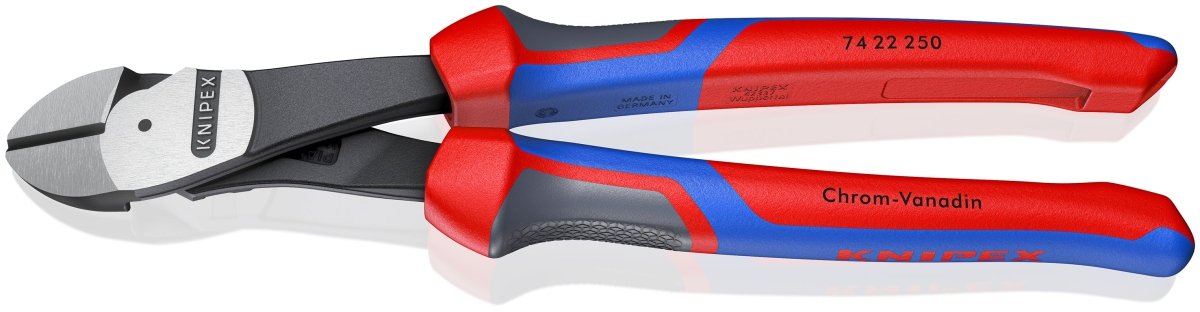 Knipex High Leverage Angled Diagonal Cutters 10" 74 22 250 - Mr. Tools