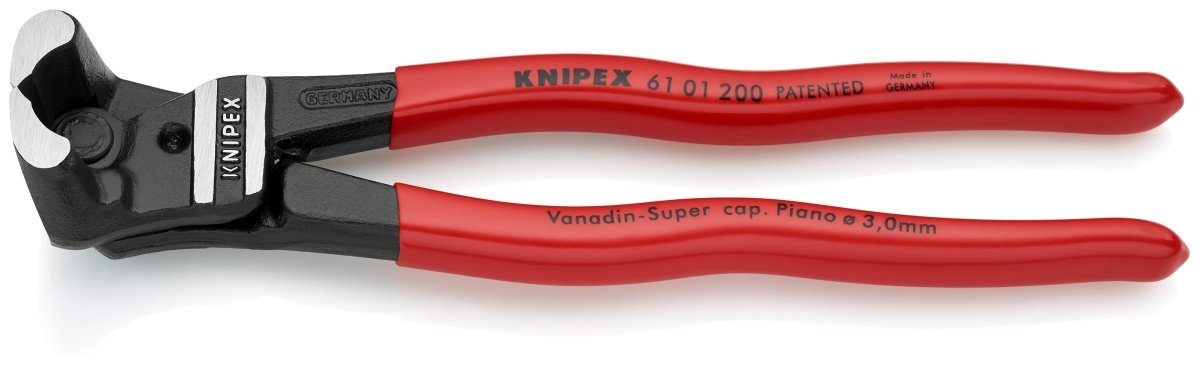 Knipex High Leverage Bolt End Cutting Nippers 8" 61 01 200 - Mr. Tools