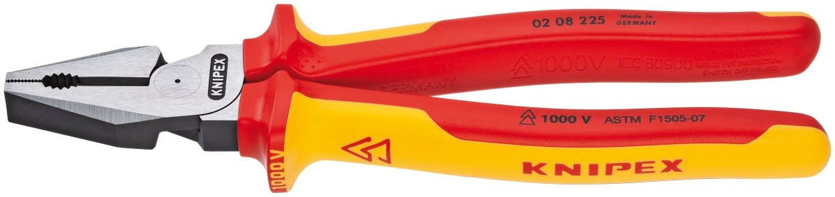 Knipex High Leverage Combination Pliers 1000V Insulated 9" 02 08 225 US - Mr. Tools