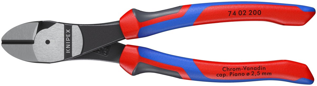 Knipex High Leverage Diagonal Cutters With Comfort Grip 8" 74 02 200 - Mr. Tools