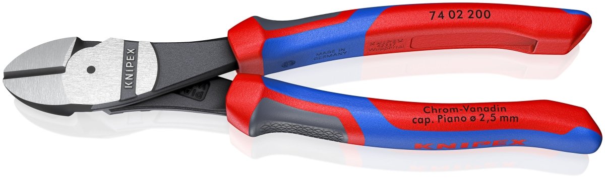 Knipex High Leverage Diagonal Cutters With Comfort Grip 8" 74 02 200 - Mr. Tools