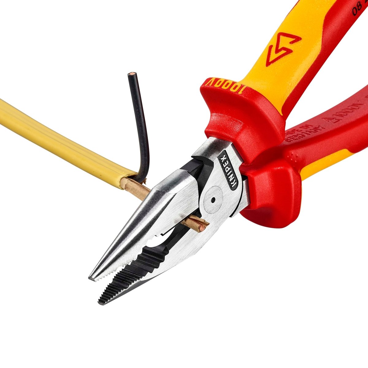 Knipex Needle Nose Combination Pliers 1000V Insulated 7 1/4" 08 28 185 US - Mr. Tools