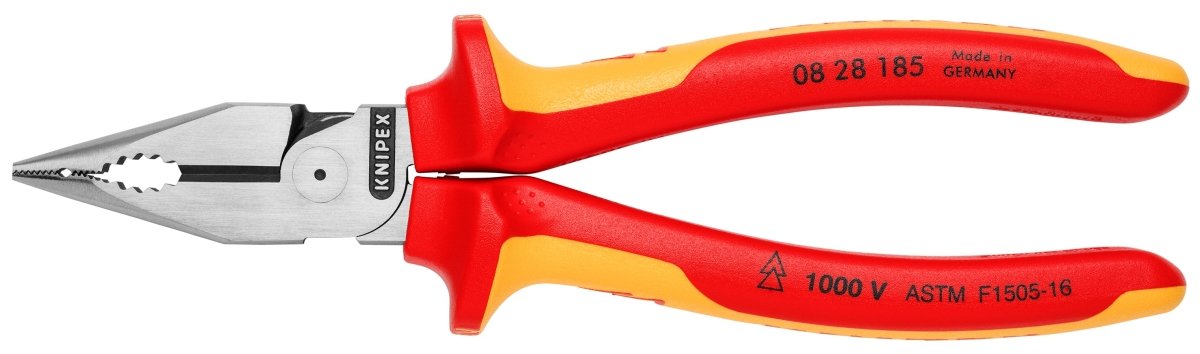 Knipex Needle Nose Combination Pliers 1000V Insulated 7 1/4" 08 28 185 US - Mr. Tools