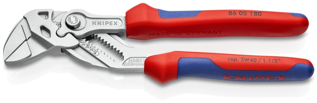Knipex Pliers Wrench Comfort Grip 7" 86 05 180 - Mr. Tools