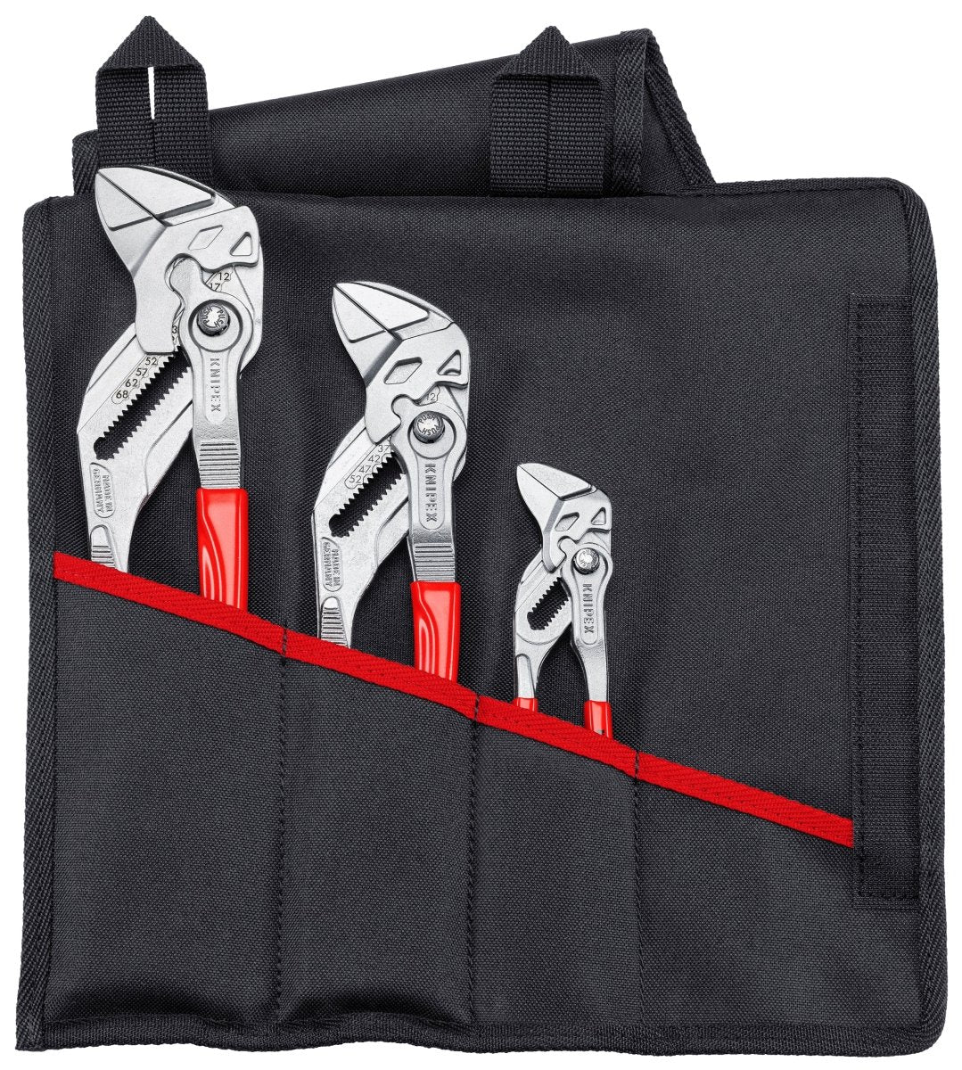 Knipex Pliers Wrench Set In Tool Roll 3 Pieces 00 19 55 S7 - Mr. Tools
