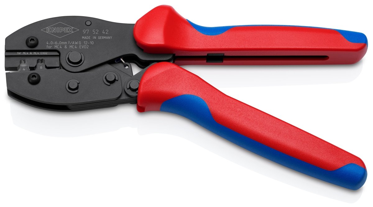 Knipex PreciForce Crimping Pliers for MC4/MC4 EVO 2 8 1/2" 97 52 42 - Mr. Tools