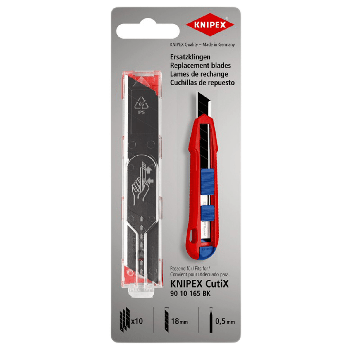 Knipex Replacement Spare Blade For CutiX® 90 10 165 BK 10 Pack 90 10 165 E02 - Mr. Tools