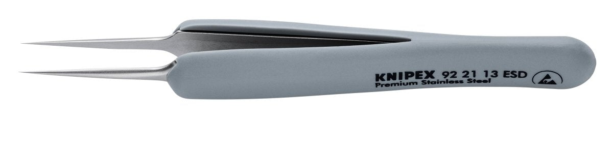 Knipex Stainless Needle Point Tips Precision Tweezers ESD 3 3/4" 92 21 13 ESD - Mr. Tools