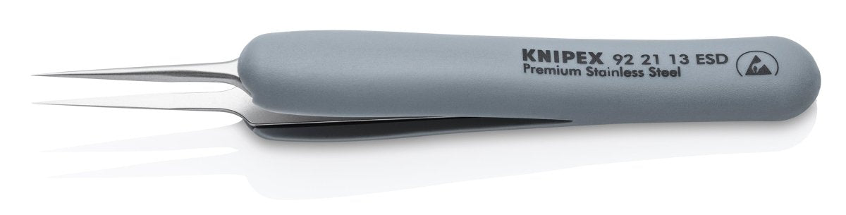 Knipex Stainless Needle Point Tips Precision Tweezers ESD 3 3/4" 92 21 13 ESD - Mr. Tools
