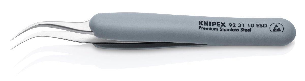 Knipex Stainless Steel Needle Point Tip Precision Tweezers ESD 5" 92 31 10 ESD - Mr. Tools