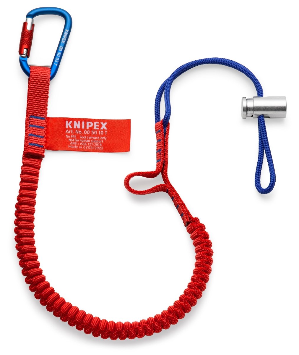 Knipex Tool Tethering Lanyard with Captive Eye Carabiner 13 lbs. 00 50 12 T BKA - Mr. Tools