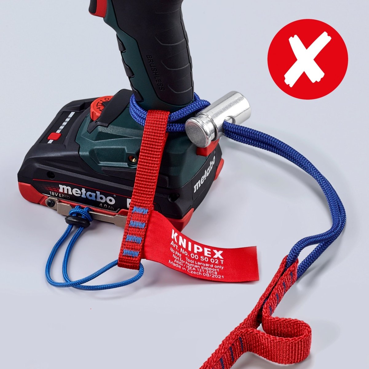 Knipex Tool Tethering Lanyard with Captive Eye Carabiner 13 lbs. 00 50 12 T BKA - Mr. Tools