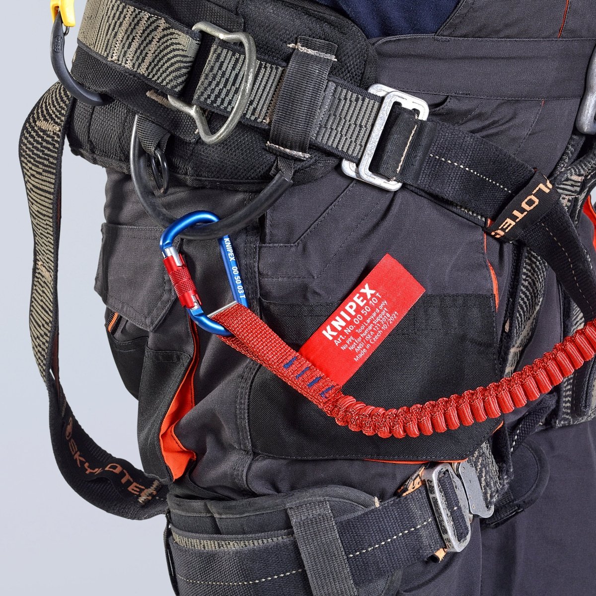 Knipex Tool Tethering Lanyard with Captive Eye Carabiner 13 lbs. 00 50 12 T BKA - Mr. Tools