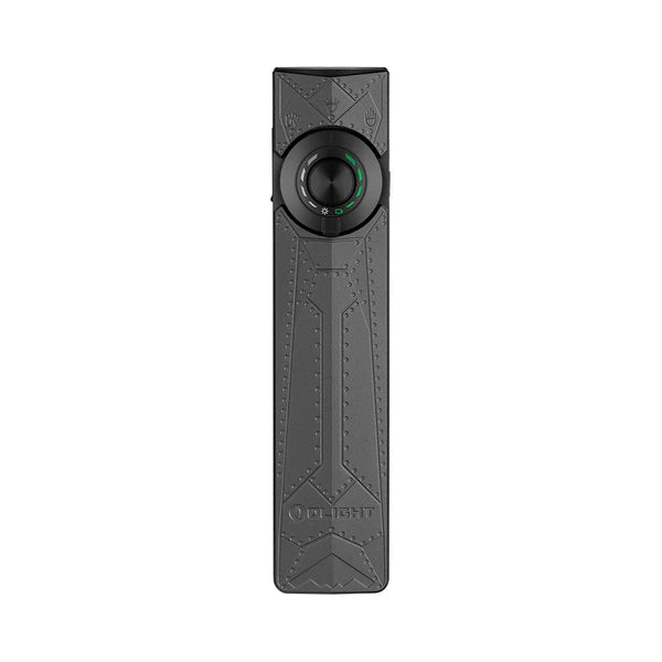 Olight ArkPro Class 3R cool white flat EDC flashlight in limited Phantom Squadron laser-etched rivet pattern finish