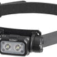 Front view of Streamlight Sledge rechargeable LED headlamp with rubber strap.