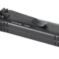 High-angle perspective view of the front bezel and LED lens assembly of a black Streamlight Wedge XT slim pocket flashlight against a clean white background.