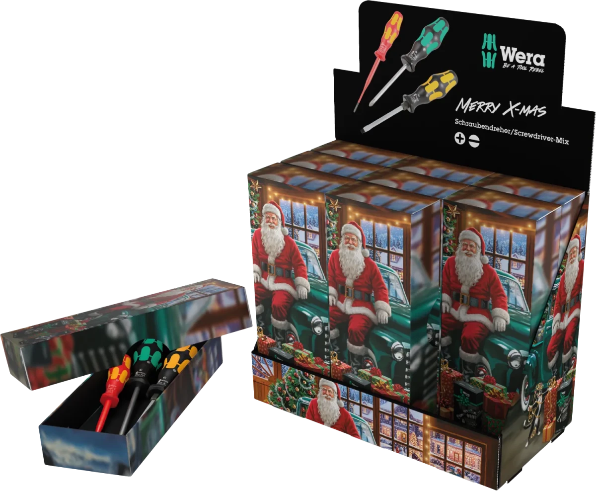 Wera 05136035001 Christmas 2026 Kraftform Screwdriver Set - 3 Piece Holiday Gift Box - Mr. Tools