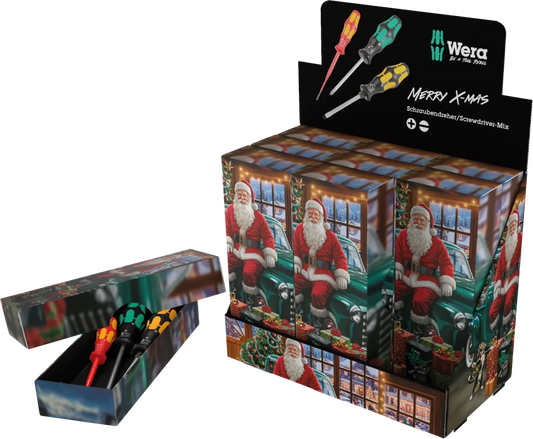 Wera 05136035001 Christmas 2026 Kraftform Screwdriver Set - 3 Piece Holiday Gift Box - Mr. Tools