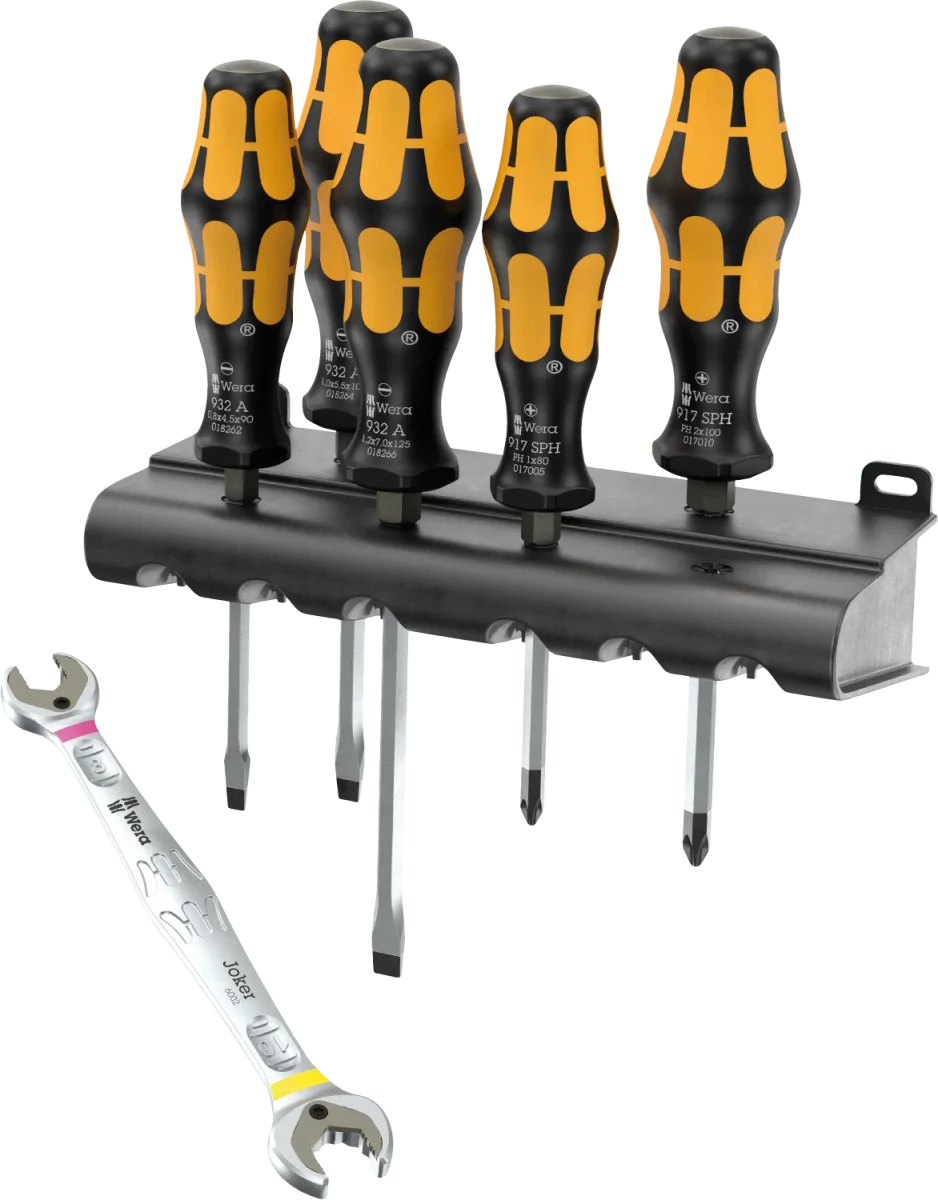 Wera 05136078001 Kraftform Chiseldriver Set & Joker 6002 Spanner Set (6-Piece Limited Edition) - Mr. Tools