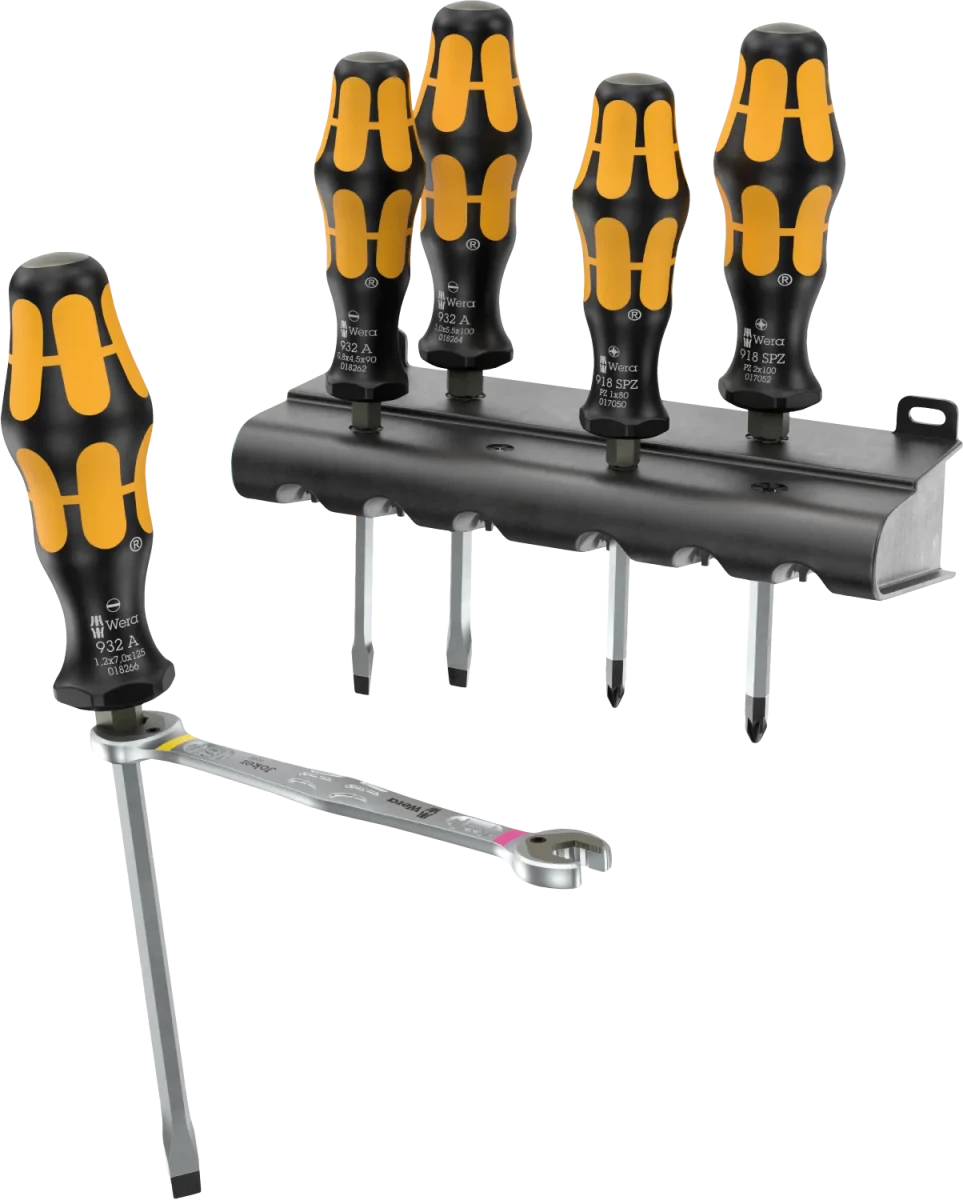 Wera 05136079001 Kraftform Chiseldriver 5-Piece Screwdriver Set & Joker Wrench - Mr. Tools